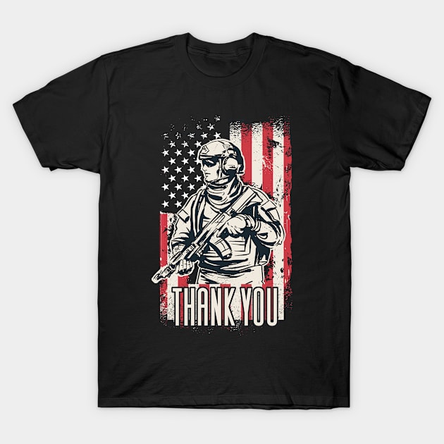 Thank You Veterans T-Shirt by Aajos